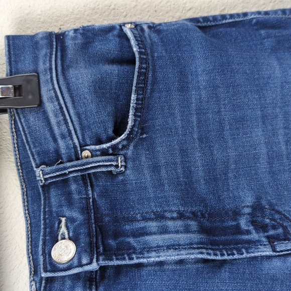 MOTHER Jeans Raw Hem Women's 27 Blue Wash Denim Jeans - Picture 7 of 16